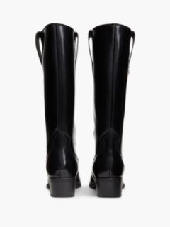 Leather Western Boot — Black 4
