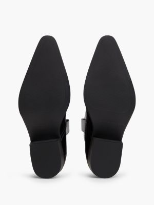 Женские ботинки Tommy Hilfiger Leather Western Boot, цвет: Чёрный — фото 5