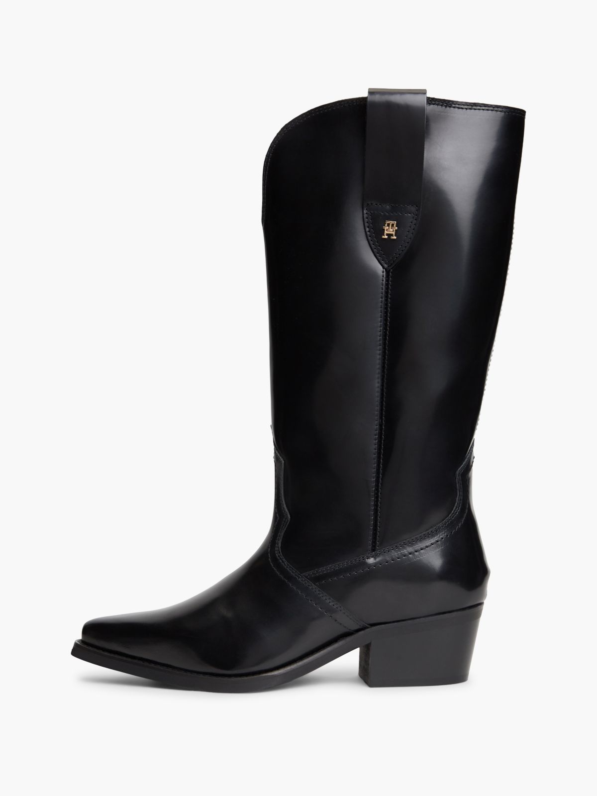 Leather Western Boot — Black