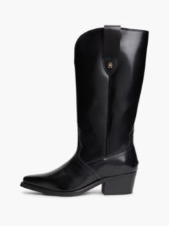 Leather Western Boot — Black 7