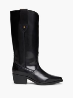 Leather Western Boot — Black 1
