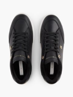 Fleece-Lined Leather Cupsole Sneaker — Black 3