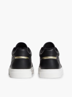 Женские кроссовки Tommy Hilfiger Fleece-Lined Leather Cupsole, цвет: Чёрный — фото 4