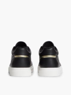 Fleece-Lined Leather Cupsole Sneaker — Black 4