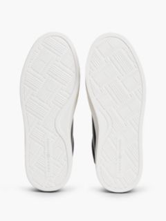 Fleece-Lined Leather Cupsole Sneaker — Black 5
