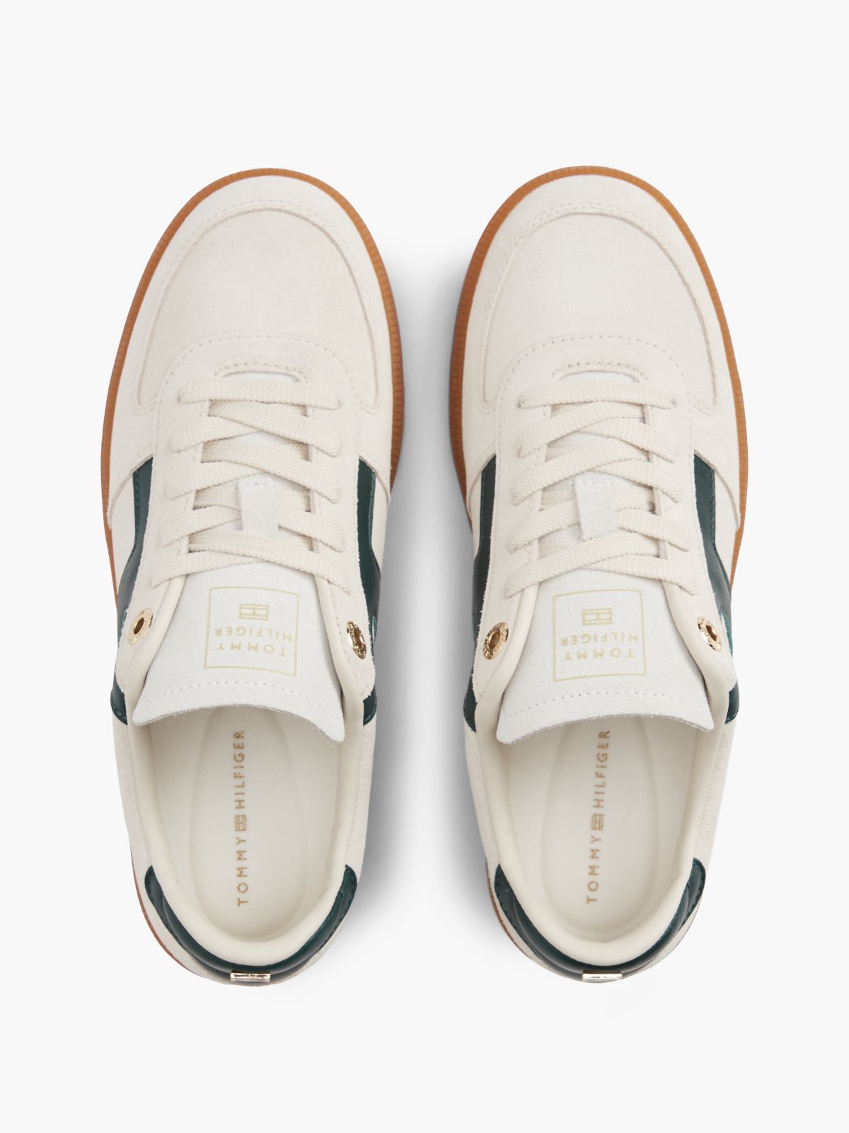 Tribeca Suede Skater Sneaker — Soft Cream/Hunter