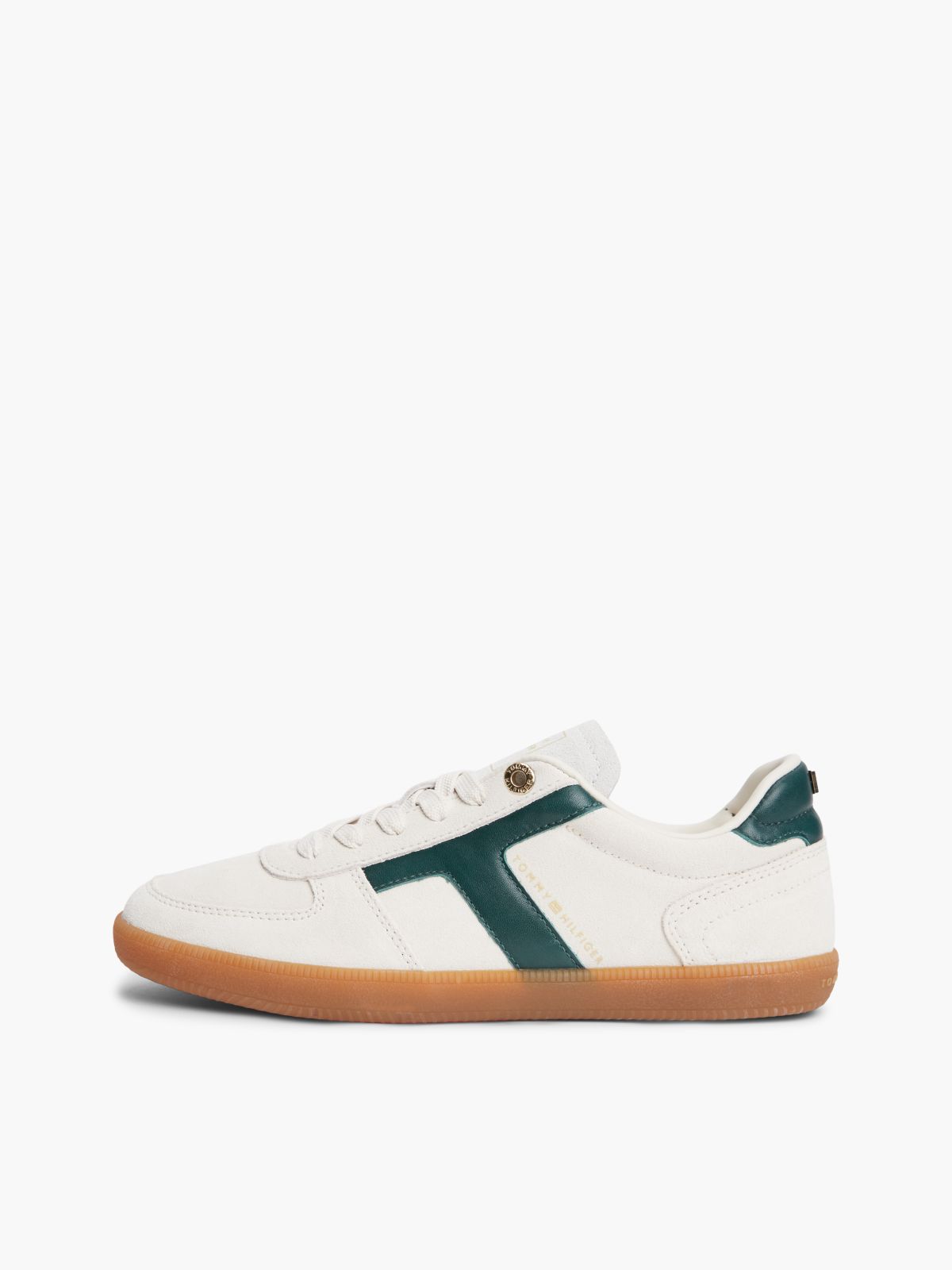 Tribeca Suede Skater Sneaker — Soft Cream/Hunter