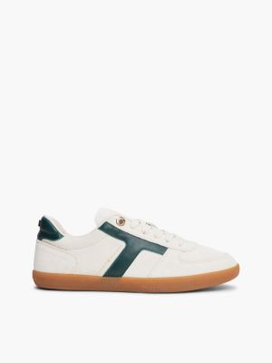 Tribeca Suede Skater Sneaker, Soft Cream/Hunter