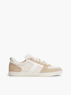 Tribeca Suede Skater Sneaker, Soft Cream/Horseradish