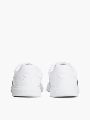 Женские кроссовки Tommy Hilfiger Signature Stripe Leather Court, цвет: Белый — фото 4