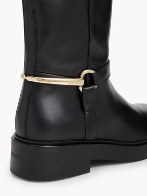 Женские ботинки Tommy Hilfiger Leather Riding Boot, цвет: Чёрный — фото 6