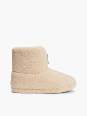 Teddy Fleece House Bootie, Horseradish