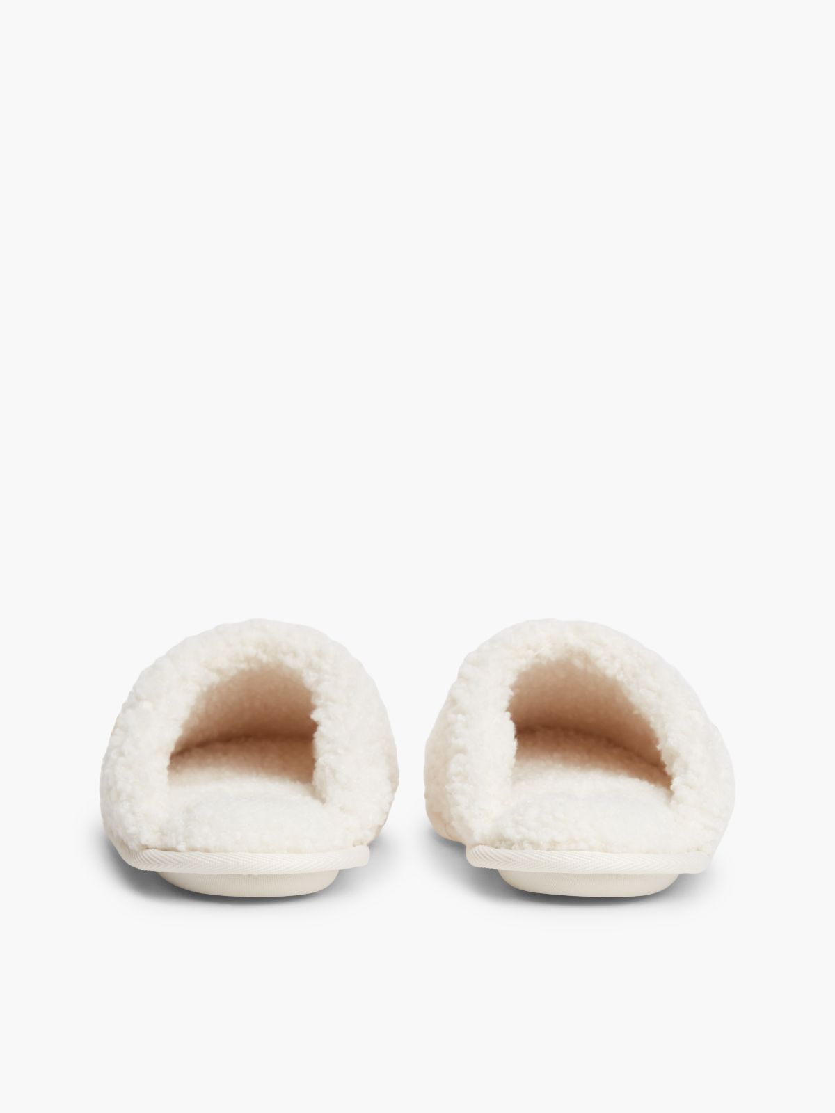 Faux Shearling House Slipper — Soft Cream