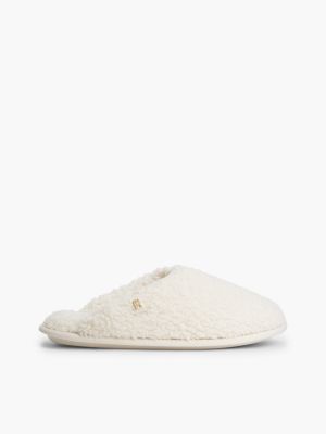 Faux Shearling House Slipper, Soft Cream