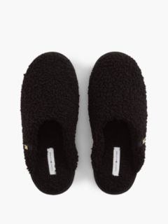 Faux Shearling House Slipper — Black 3