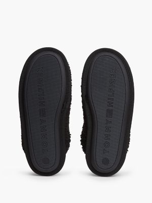 Женские тапочки Tommy Hilfiger Faux Shearling House Slipper, цвет: Чёрный — фото 5
