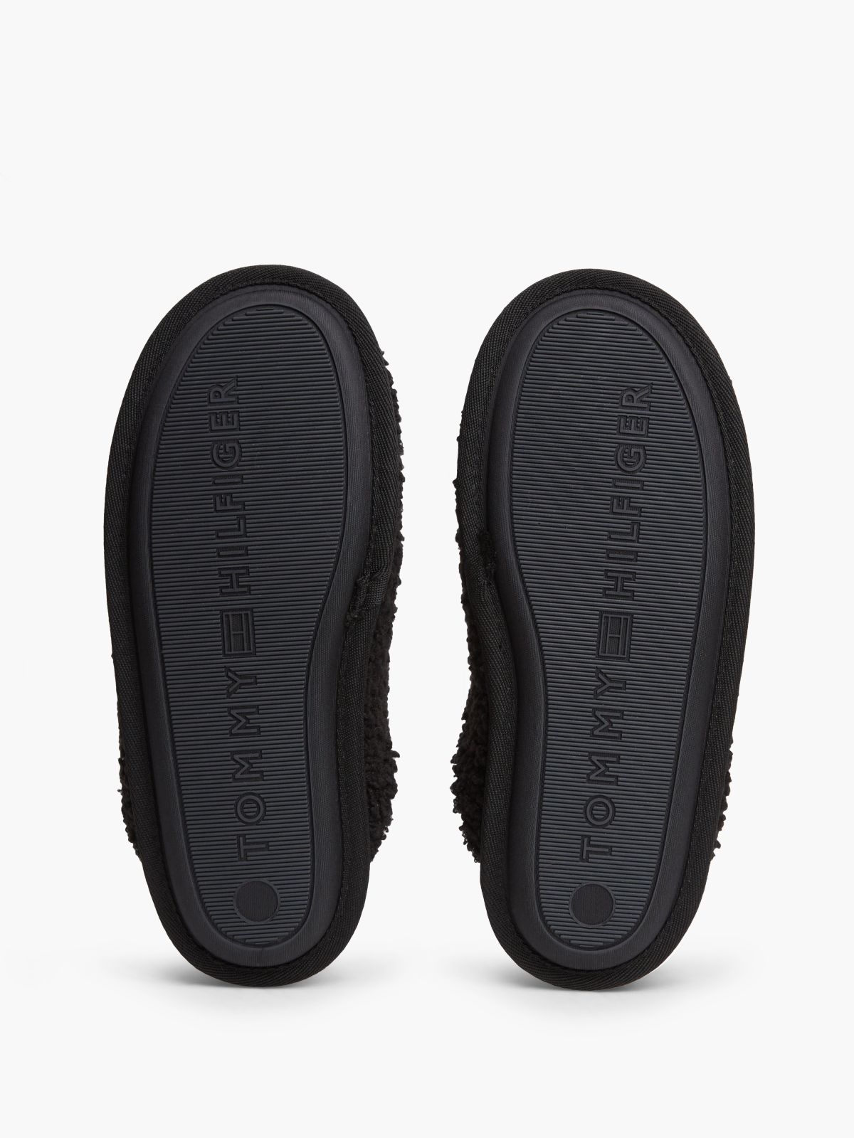 Faux Shearling House Slipper — Black