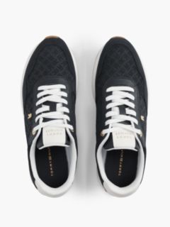Monogram-Embossed Suede Runner Sneaker — Space Blue 3