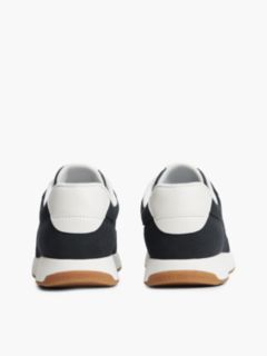 Monogram-Embossed Suede Runner Sneaker — Space Blue 4
