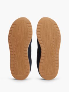 Monogram-Embossed Suede Runner Sneaker — Space Blue 5