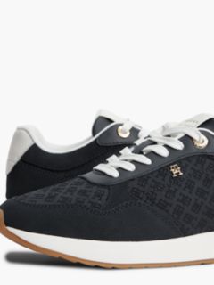 Monogram-Embossed Suede Runner Sneaker — Space Blue 6