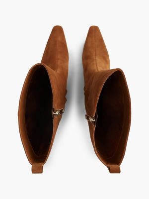 Женские ботинки Tommy Hilfiger Knee-High Suede Kitten-Heel Boot, цвет: Имбирный глиняный — фото 3
