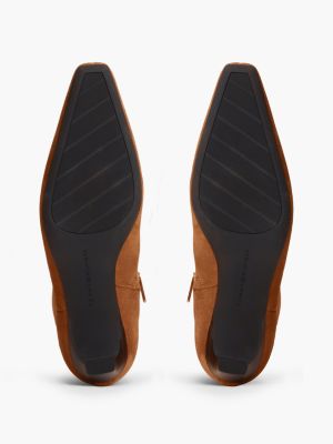 Женские ботинки Tommy Hilfiger Knee-High Suede Kitten-Heel Boot, цвет: Имбирный глиняный — фото 5
