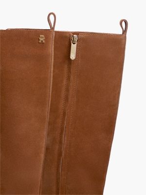 Женские ботинки Tommy Hilfiger Knee-High Suede Kitten-Heel Boot, цвет: Имбирный глиняный — фото 6