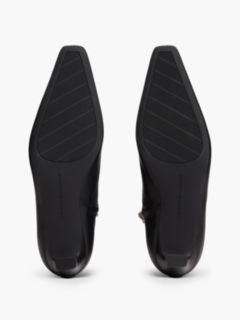 Leather Kitten-Heel Ankle Boot — Black 5