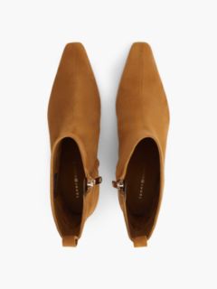 Suede Kitten-Heel Ankle Boot — Ginger Clay 3