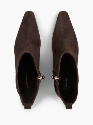 Женские ботинки Tommy Hilfiger Suede Kitten-Heel Ankle Boot, цвет: Коричневый — фото 3