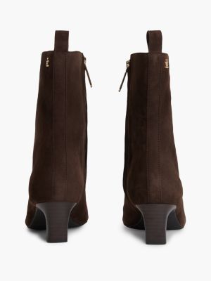 Женские ботинки Tommy Hilfiger Suede Kitten-Heel Ankle Boot, цвет: Коричневый — фото 4