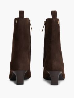 Suede Kitten-Heel Ankle Boot — Fondant Brown 4