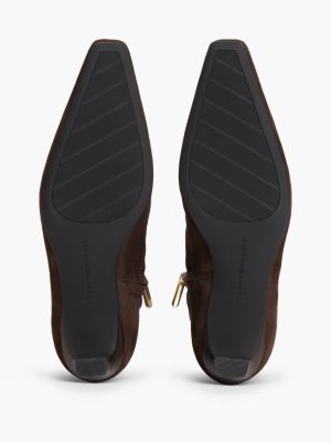 Женские ботинки Tommy Hilfiger Suede Kitten-Heel Ankle Boot, цвет: Коричневый — фото 5