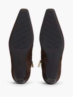Suede Kitten-Heel Ankle Boot — Fondant Brown 5