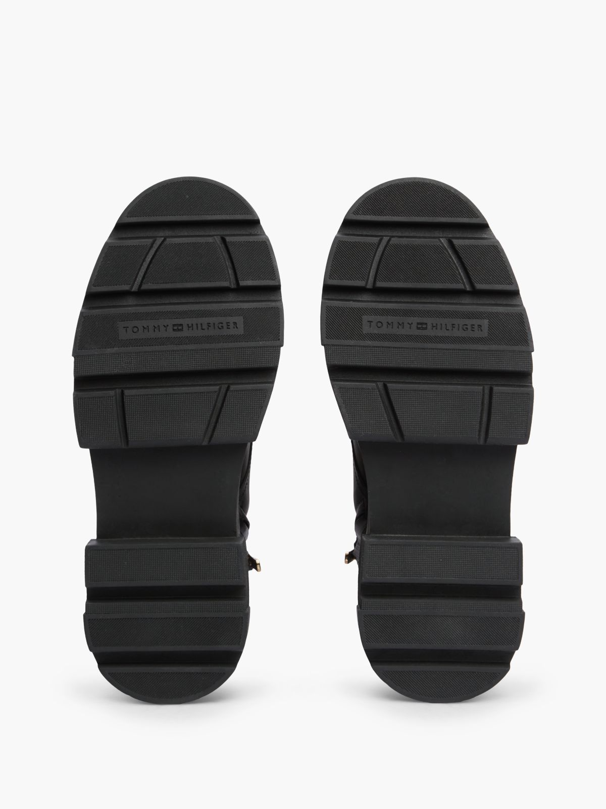 Fold-Over Cuff Leather Ankle Boot — Black