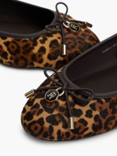 Leopard-Print Calf Hair Ballet Flat — Cheetah Print 6