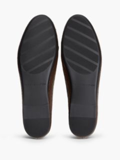 Monogram-Debossed Leather Ballet Flat — Cocoa 5