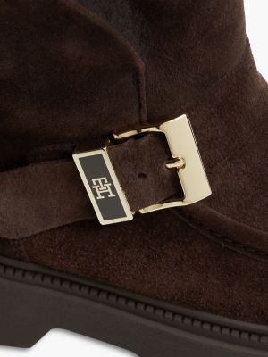 Женские ботинки Tommy Hilfiger Shearling & Suede Snow Boot, цвет: Коричневый — фото 6