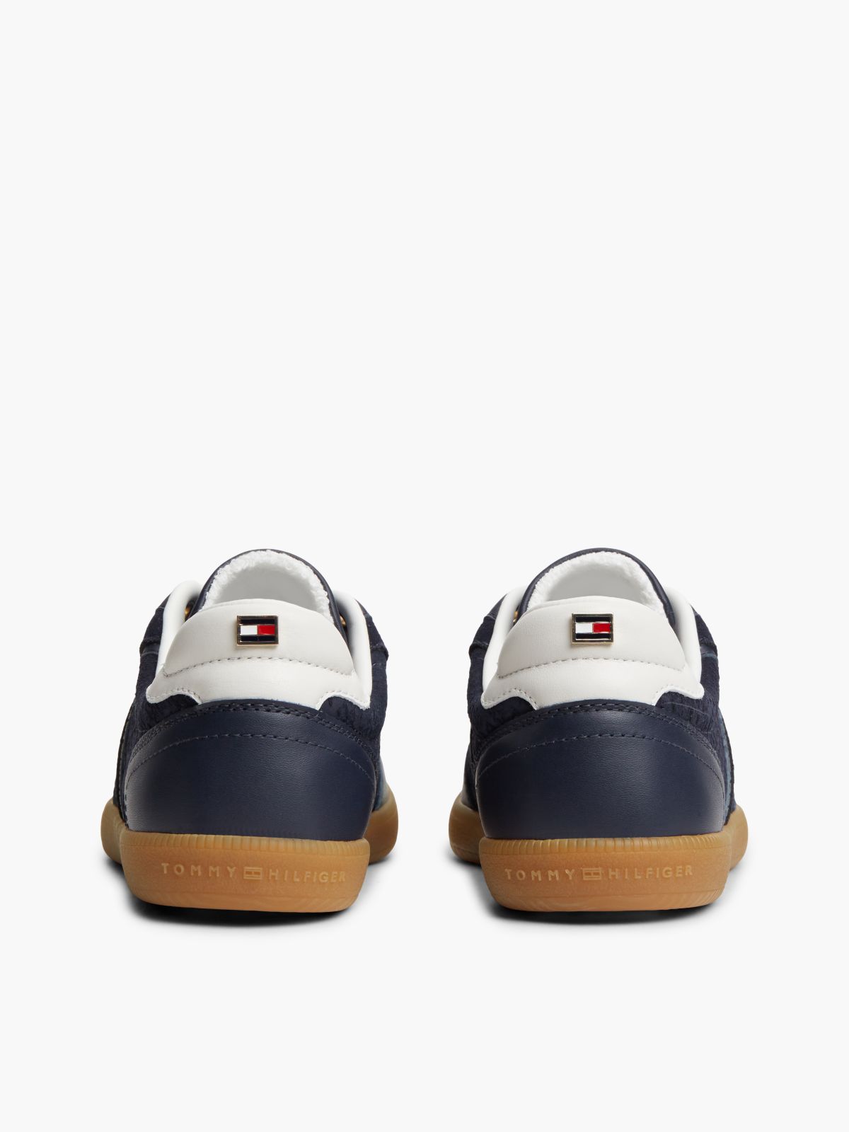 Tribeca Leather-Mix Skater Sneaker — Space Blue