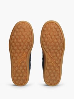 Tribeca Leather-Mix Skater Sneaker — Space Blue 5