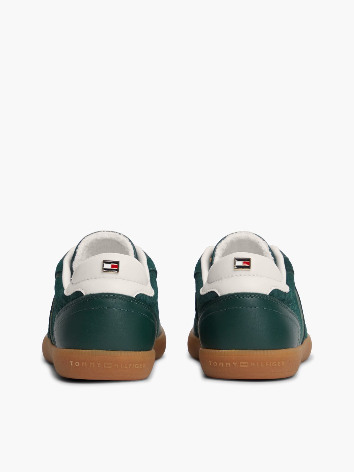 Tribeca Leather-Mix Skater Sneaker — Hunter