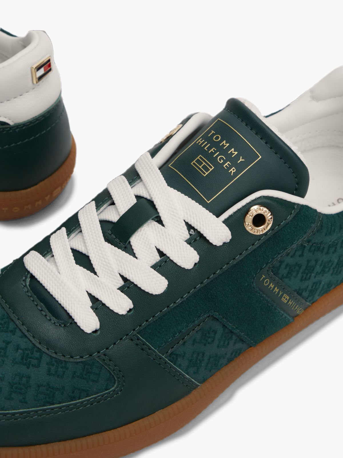 Tribeca Leather-Mix Skater Sneaker — Hunter