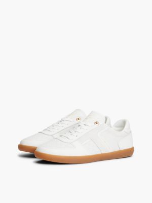 Женские кроссовки Tommy Hilfiger Tribeca Leather-Mix Skater, цвет: Экрю — фото 2