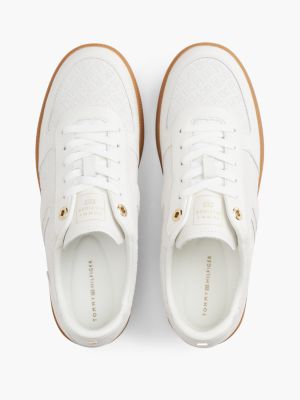Женские кроссовки Tommy Hilfiger Tribeca Leather-Mix Skater, цвет: Экрю — фото 3