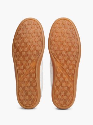 Женские кроссовки Tommy Hilfiger Tribeca Leather-Mix Skater, цвет: Экрю — фото 5
