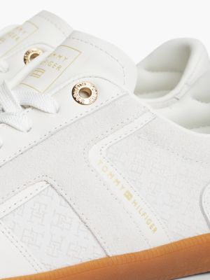 Женские кроссовки Tommy Hilfiger Tribeca Leather-Mix Skater, цвет: Экрю — фото 6