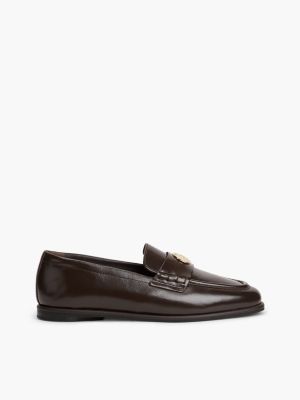 Square Toe Leather Penny Loafer, Fondant Brown
