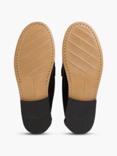 Tartan Accent Leather Penny Loafer — Black 5