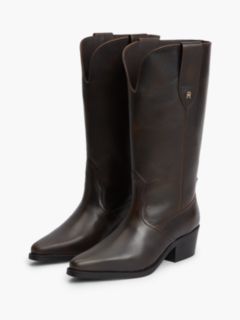 Leather Western Boot — Brushed Brown 2